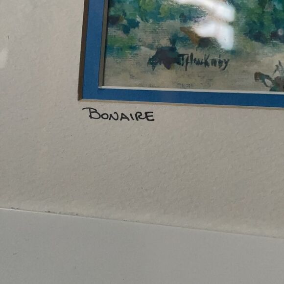 Watercolor Dolphin Print Framed and Matted (#22 of 300 Made) - Picture 8 of 16